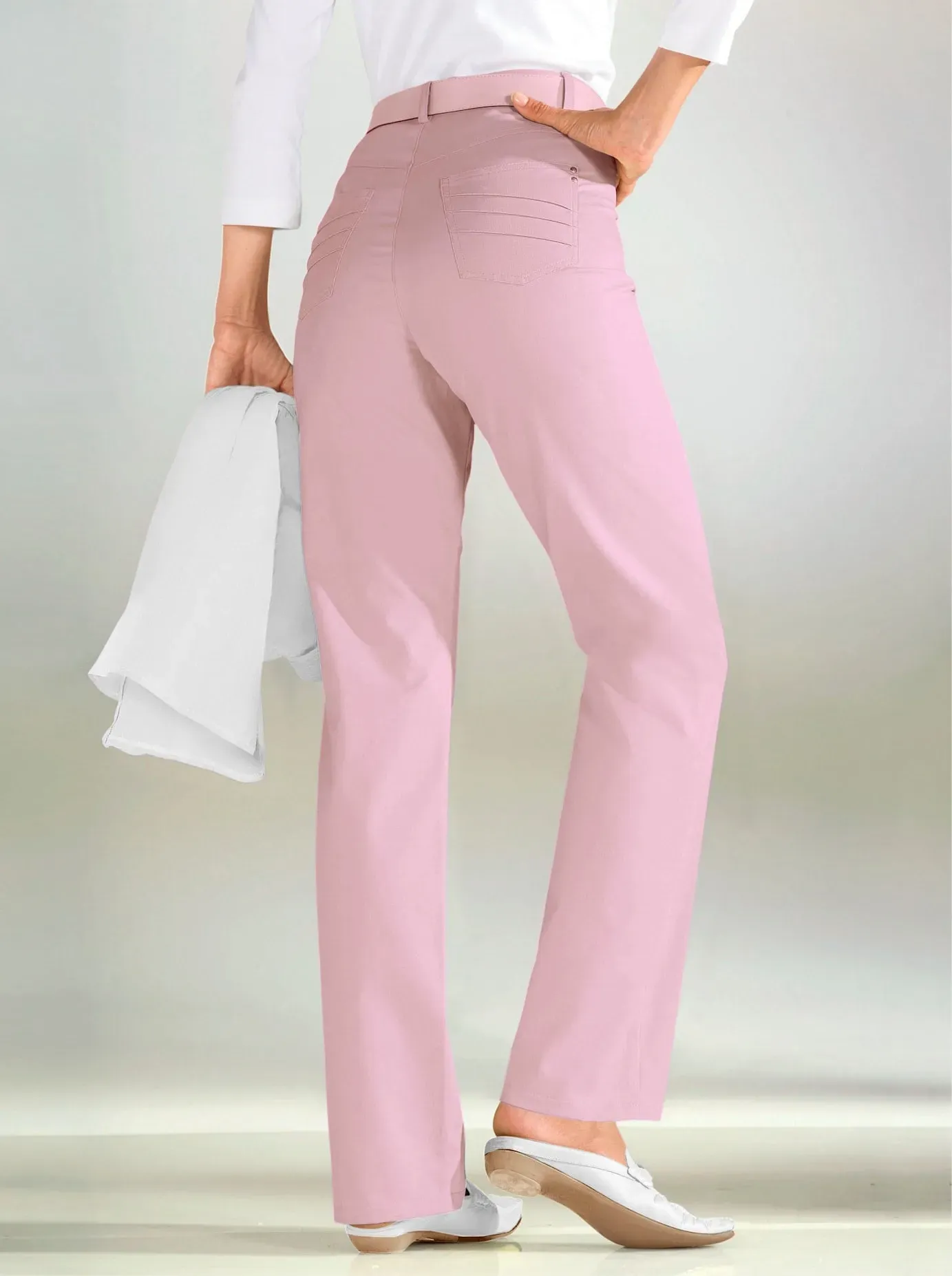 Funktionshose COSMA, Damen, Gr. 76, Langgrößen, rosa (rosé), 97% Baumwolle, 3% Elasthan, unifarben, lang, Hosen Funktionshose