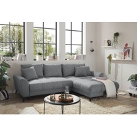 ed exciting design Ecksofa »Bern L-Form«, frei im Raum stellbar, mit Bettkasten, mit Schlaffunktion, grau