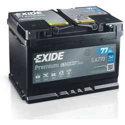 Exide EA770 Premium Carbon Boost 12V 77Ah 760A Autobatterie