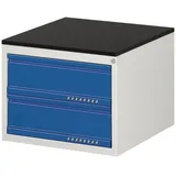 tecwerk Schubladenschrank BK 650 H460xB580xT650mm lichtgrau/blau 2Schubl.Einfach.TECWERK