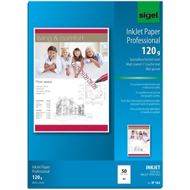 Sigel Professional Inkjetpapier matt weiß, A4, 120g/m2, 50 Blatt IP182