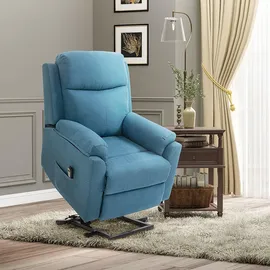 Homcom Fernsehsessel Blau Kunststoff, 89x102x83 cm Wohnzimmer, Sessel, Fernsehsessel