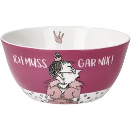 GOEBEL Schale Barbara Freundlieb Ich muss gar nix aus Fine Bone China, Maße: 15cm x 15cm x 7cm, 27-001-22-1