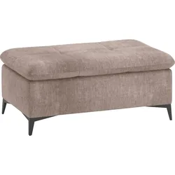 Hockerbank MR. COUCH "Haiti III", grau (dolce 4 taupe), B:118cm H:51cm T:66cm, Dolce (100% Polyester), Hocker, Polsterhocker, mit Kaltschaumpolsterung bis 140 kg belastbar