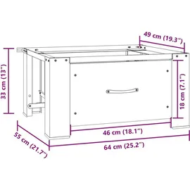 vidaXL Waschmaschinen-Untergestell mit Schublade Weiß - Weiß