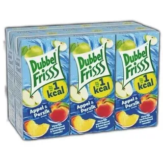 Dubbelfrisss Apfel & Pfirsch (30 x 0,2 Liter Trinkpäckchen)