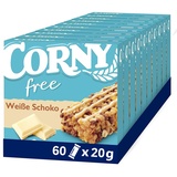 Corny Müsliriegel Corny free Weiße Schoko, ohne Zuckerzusatz, 67 kcal pro Riegel, 60x20g
