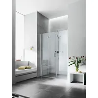 Kermi Pendel-Falttür Diga 2OR 1800x2000, silber hochglanz, ESG Opaco mit KermiClean, DI2OR DI2OR18020VYK