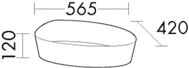 Burgbad Mineralguss Aufsatz-Waschtisch alpinweiss 120x565x420 Alpinweiss, MWIM056C0001 MWIM056C0001