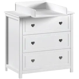 Vipack Babyzimmer AMORI in Kiefer MDF, teilmassiv, Weiß