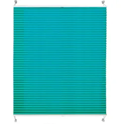 KARAT Faltrollo "Magic Mini" - Ohne Bohren - Rollo für alle Wohnbereiche - Petrol / 120 x 100 cm