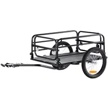 Vevor Fahrradanhänger 72kg Tragkraft Transportanhänger faltbar und kompakt verstaubar Schnellverschluss mit Universalkupplung 40,6cm Räder sichere Reflektoren passend für 558,8-711,2mm große Fahrräder