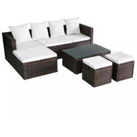 vidaXL Lounge-Set braun/weiß 42585