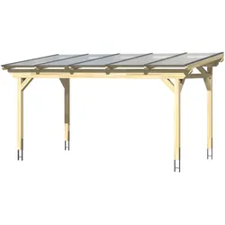 Terrassendach SKANHOLZ "Sanremo", weiß, B:541cm T:250cm, Leimholz, Terrassenüberdachungen, Leimholz