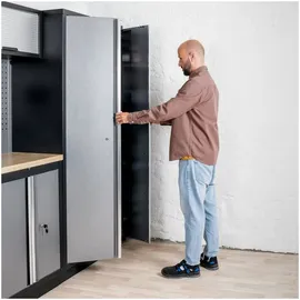 Stier Werkstatteinrichtung Basic 4-teilig mit Lochwand und Multiplex-Arbeitsplatte BxTxH 2955x460x2000mm