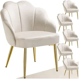 Tectake tectake® Cocktailsessel, gepolstert, mit Samtbezug, runde, pulverbeschichtete Stahlbeine, 66 x 62 x 80,5 cm