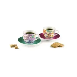 Excelsa Espressotasse mit Untertasse 0,09 l Mehrfarbig 6 St.