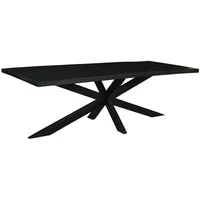 Natur24 Tisch Kala Spider 240x100x76 cm Mangoholz Stahl Schwarz