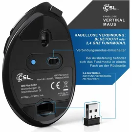 CSL Ergonomische Maus schwarz