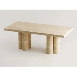 Casa Padrino Luxus Travertin Esstisch Beige 190 cm - Travertin Esszimmer Möbel