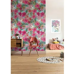 KOMAR Vliestapete »Ariel Pink Flower«, bunt, glatt