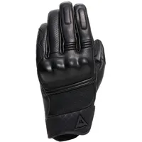 Dainese Folgor Gloves, Leder Motorradhandschuhe, Mann, Schwarz/Schwarz, XS