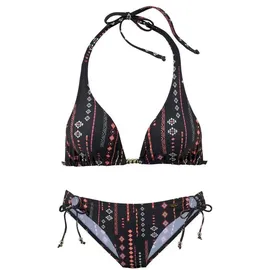 Buffalo Triangel-Bikini Damen schwarz-bedruckt Gr.32 Cup A/B