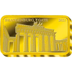 Offizielle Barrenmünzen aus reinstem Feingold - Ihr Start "Brandenburger Tor"!