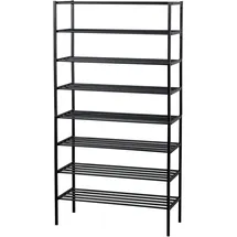 Woood Ferro 85 x 160 x 35 cm 7 Fächer schwarz