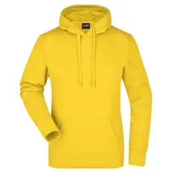 Damen Kapuzensweatshirt JN051, sonnen-gelb, Größe S - sonnen-gelb - S