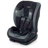 Foppapedretti Re-Klino Autositz gegen IsoFix, Gruppe 1/2/3 (9–36 kg), für Kinder von 9 Monaten bis ca 12 Jahren, schwarz (Carbon)