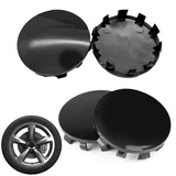 4 Stück Radnabenkappen 56mm Nabendeckel Universal Radnabenabdeckung Hochwertige ABS-Nabendeckel für Felgen Radnaben Felgendeckel Felgenkappen Kratzfest Strapazierfähig(Schwarz,Size:56mm Ø)