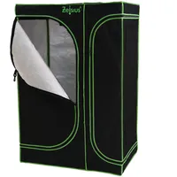 Zelsius Growzelt MyHomeGrow 2-in-1 Grow Tent | Indoor Growroom | schwarz grün | Growschrank Darkroom Pflanzenzelt Gewächshaus Zuchtzelt (90 x 60 x 135 cm)