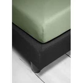 IRISETTE Spannbettlaken Jersey 180 x 200 cm grün