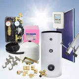 Flachkollektor 4,0m2 200L Warmwasserspeicher Komplett Paket Solar Brauchwasser