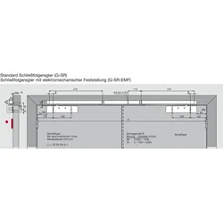 Türschließer TS 93 B GSR-EMF1-V, EN 2-5, 2-flg. Gleitschiene, silber