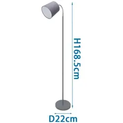 Aigostar METALL-STEHLAMPE E14 31 GRAU LAMPENSCHIRM GRAU SOCKEL