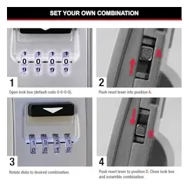 Master Lock Schlüsseltresor + Montageset beleuchtet 5425EURD
