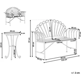 Beliani Bistro Set 3-tlg. Rosa