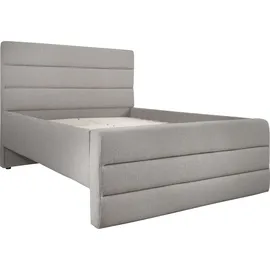 Home Affaire Polsterbett HOME AFFAIRE "Merrit", beige, B:153cm H:124cm L:214cm, Struktur (70% recyceltes Polyester, 30% Polyester), Betten, Polsterbett ohne Bettkasten Polsterbett, Quernaht im Kopf- und Fußteil, in 5 Breiten, auch in 220 cm Länge