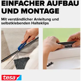 Tesa Fliegengitter Insect Stop Clip On 120 x 240 cm Anthrazit
