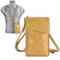 GREENBURRY Handytasche Leder 10 cm Zubehör Gelb Herren