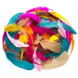 buttinette Echte Federn Mischpack "Boho", 8 g = ca. 100–110 Federn