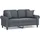 vidaXL 2-Sitzer-Sofa mit Zierkissen Dunkelgrau 140 cm Samt