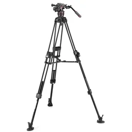 Manfrotto Nitrotech 608 & Alu Fast Doppelrohr-Stativ