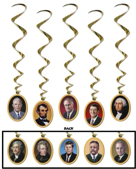 5 Swirl Girlanden Präsidenten USA
