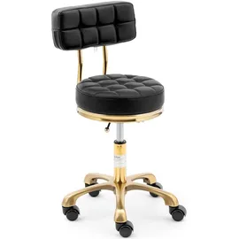 Physa Rollhocker mit Rückenlehne 47 61 cm 150 kg schwarz -