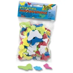 Moosgummi Stanzteile Blumen+Schmetterlinge, 200 Stück