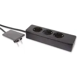 EVOline 151000156100 Steckdosenleiste 3-fach schwarz Schutzkontakt 1 St.