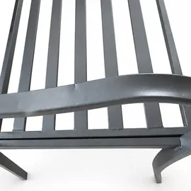 Lemodo Gartenbank 147 x 49 x 96 cm Schwarz